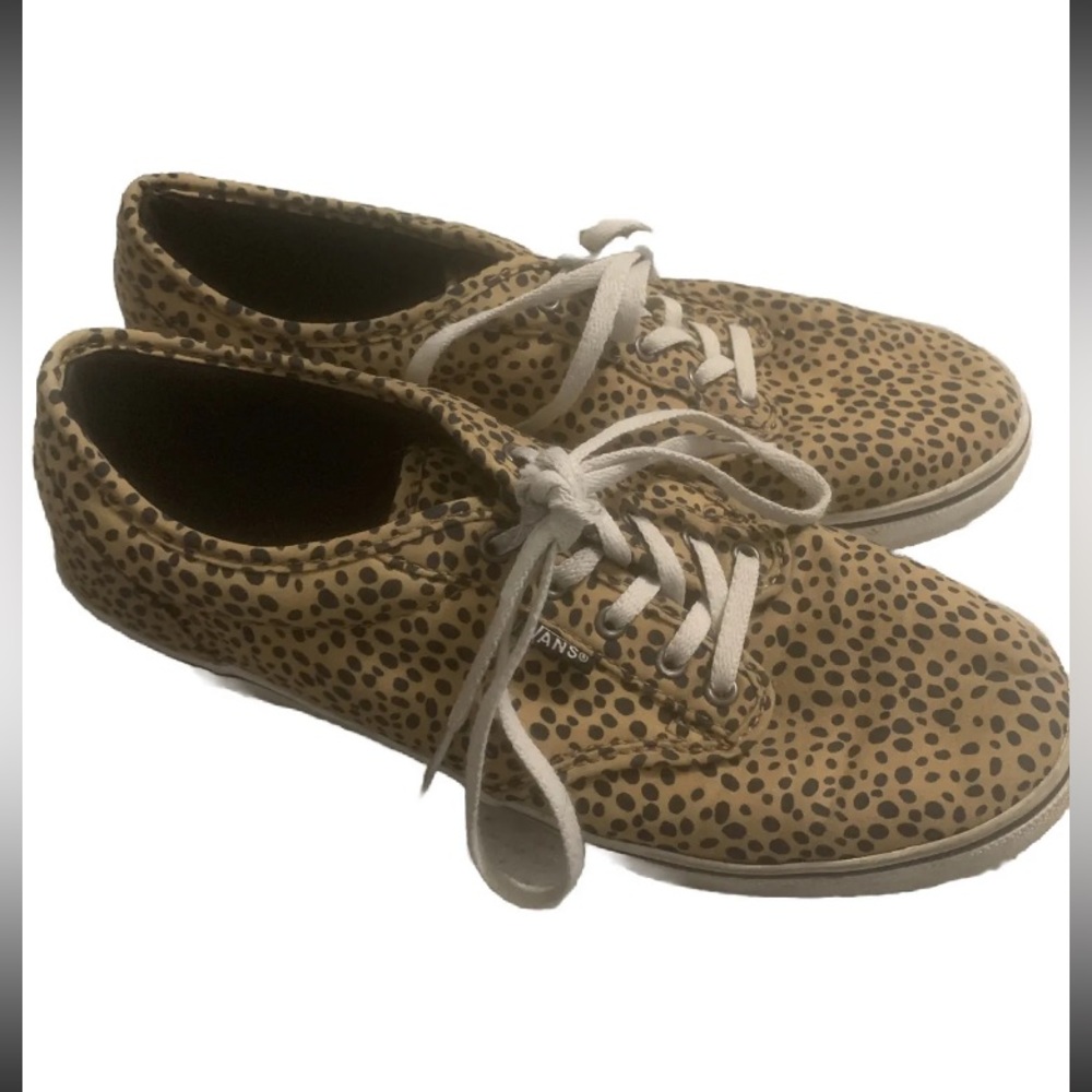 Vans Leopard Animal Print Sneakers Women’s Size 8.5 Tennis Shoes